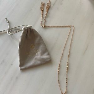 Delicate Rose Gold Adjustable length necklace by Kendra Scott